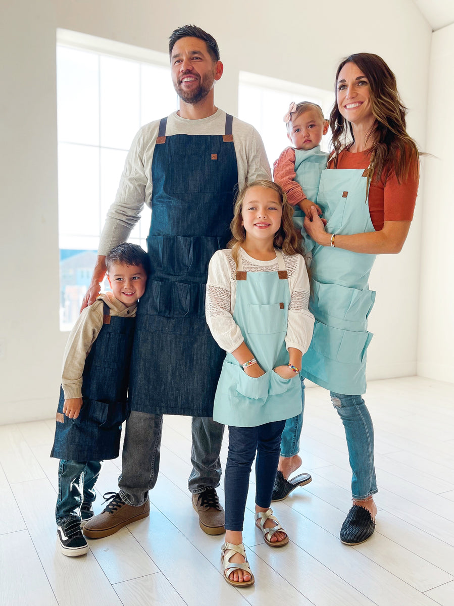 egg gathering and collecting apron denim